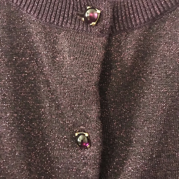 Talbots sparkly purple cardigan sweater size Small - Picture 5 of 6